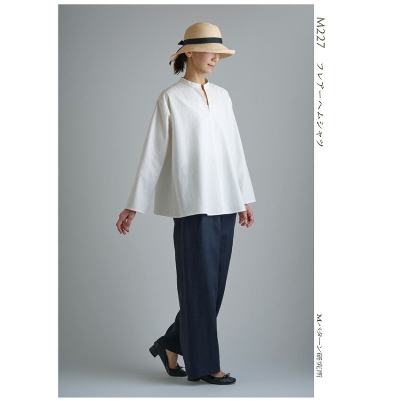 Mパターンフレアーヘムシャツ M227