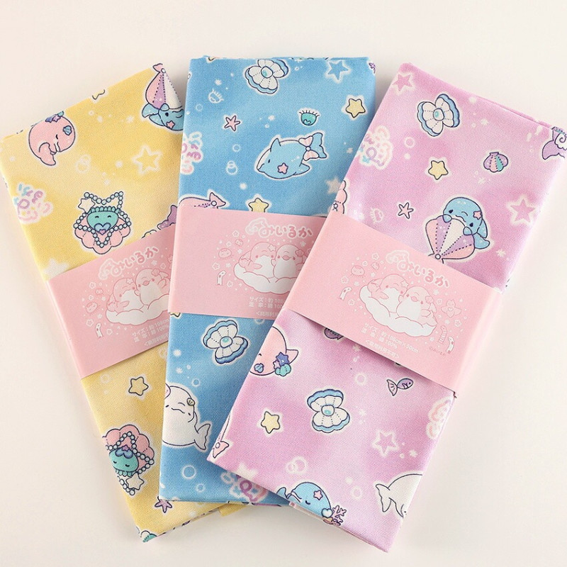 みいるか マリン×星柄 オックス 50cm カットクロス