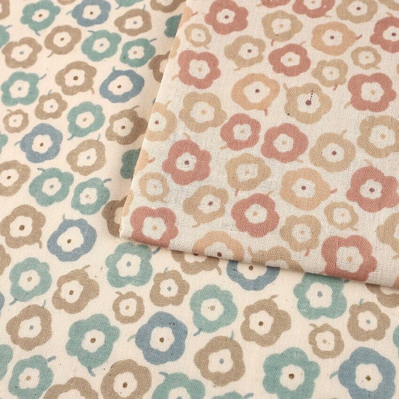 ちびプリ funwari Round Flower ダブルガーゼ 50cm単位