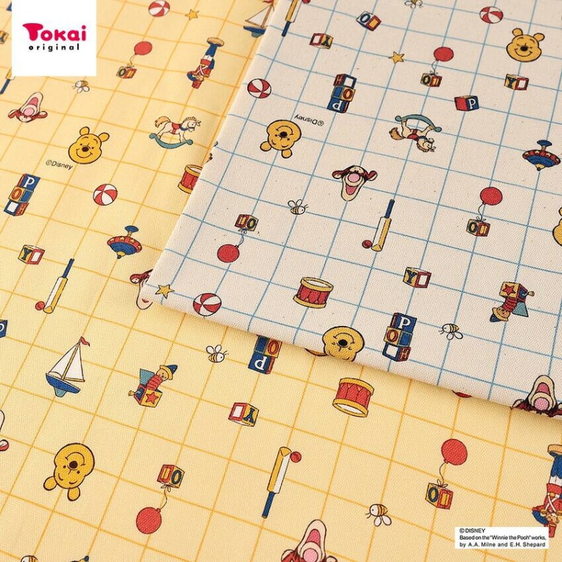 ディズニー プーさんチェック オックス 50cm単位