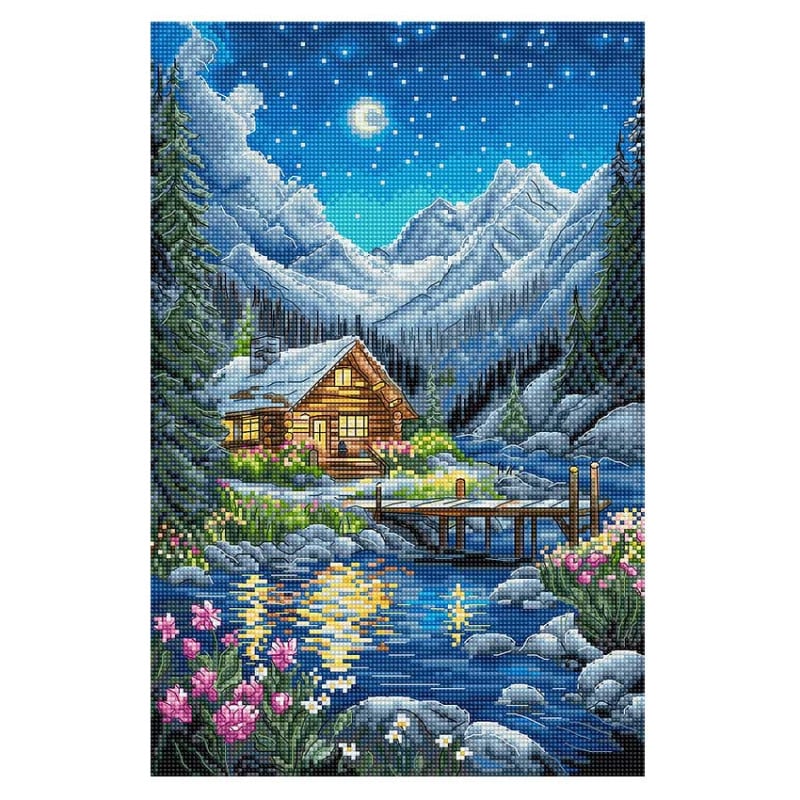 刺繍 輸入キット LETISTITCH Moonlit night L9916