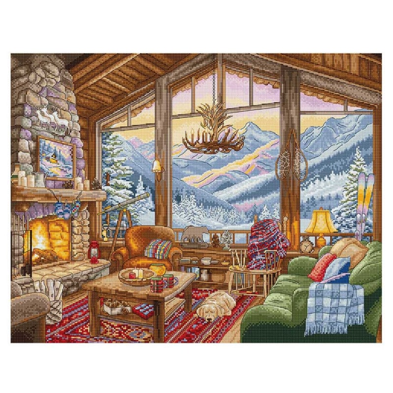 刺繍 輸入キット LETISTITCH Winter Lodge L9922