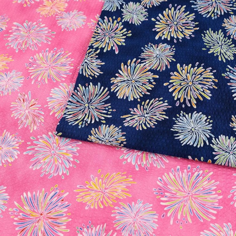 リップルプリント 花火柄 50cm単位