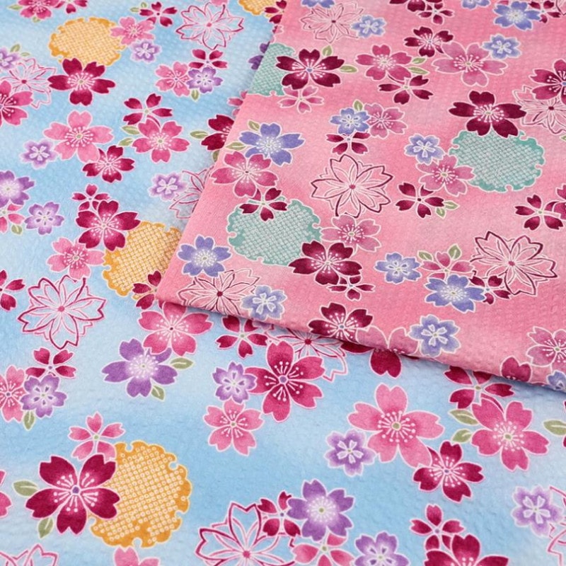 リップルプリント 桜柄 50cm単位