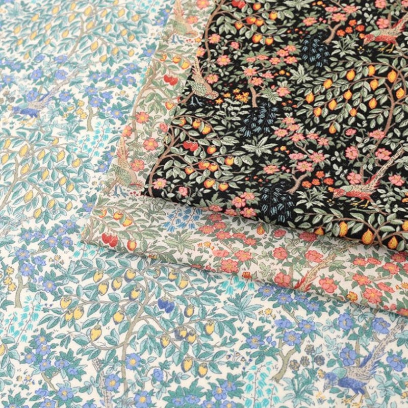 V&A Fabric Collection 果樹園 60ローンソフト加工 50cm単位