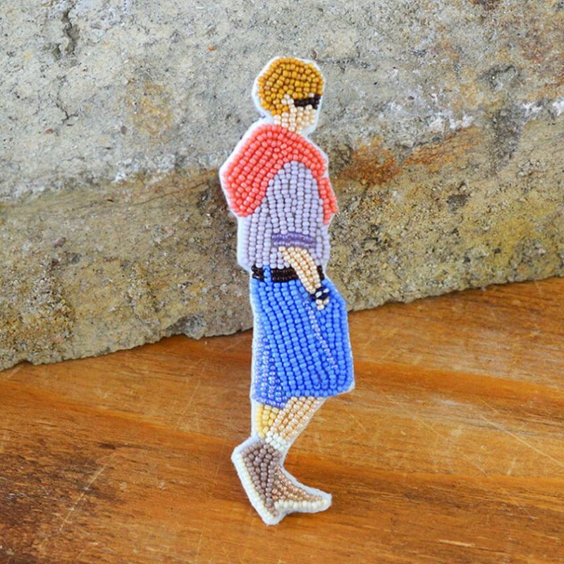 Odekake BROOCH MIYUKI ビーズ刺しゅう ブローチキット 花見 HCA29//3