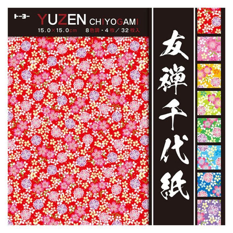 トーヨー　友禅千代紙 15cm 8色 32枚入り