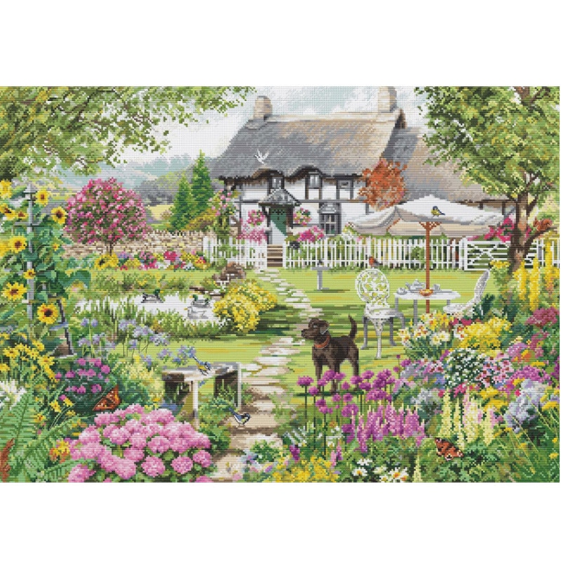 刺繍 輸入キット Luca-s Cottage Garden L2412
