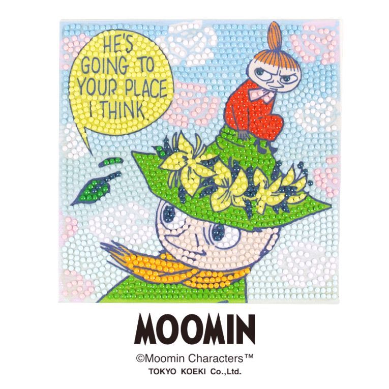 クラフトハートトーカイ限定デザイン ダイヤモンドフィックス ムーミン 15×15cm スナフキンとリトルミイ10-5339