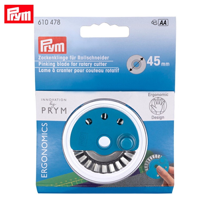 Prym プリム エルゴノミクス ロータリーカッター 替え刃 ピンキング 45mm 610478