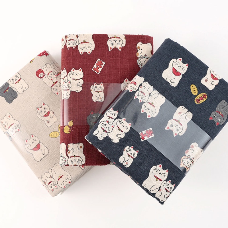 Funny Japan HAPPY cats ツムギクロス 50cm カットクロス