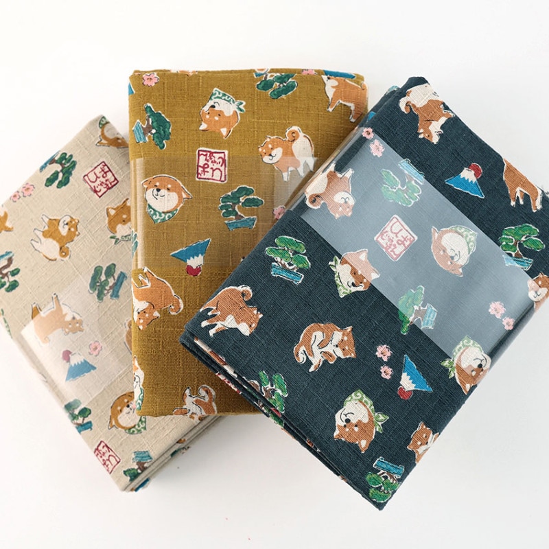 Funny Japan shiba JAPAN ツムギクロス 50cm カットクロス