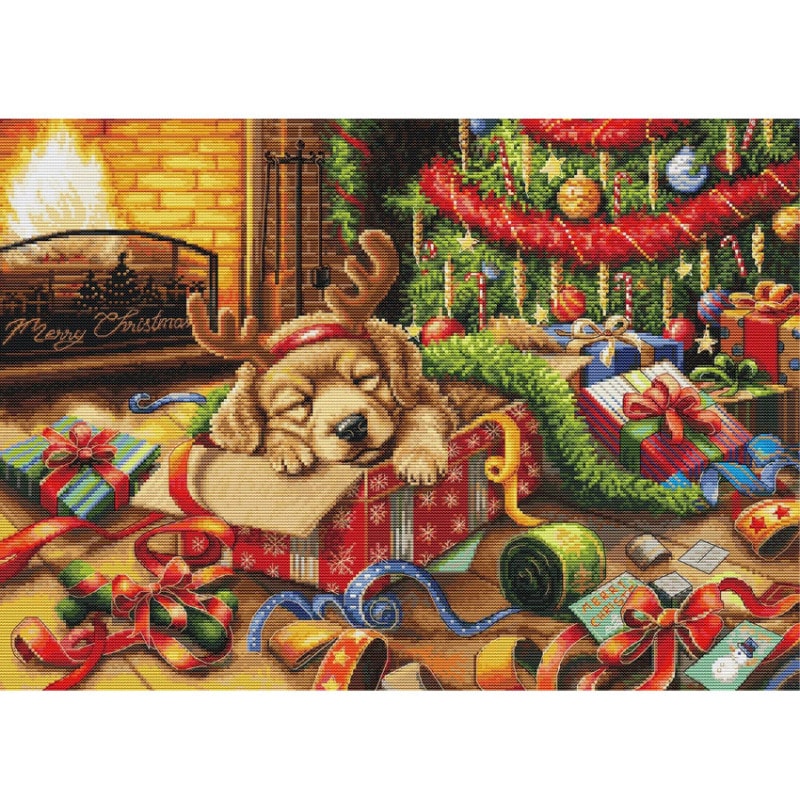 刺繍 輸入キット Luca-s SANTA'S LITTLE TROUBLEMAKER BU5079