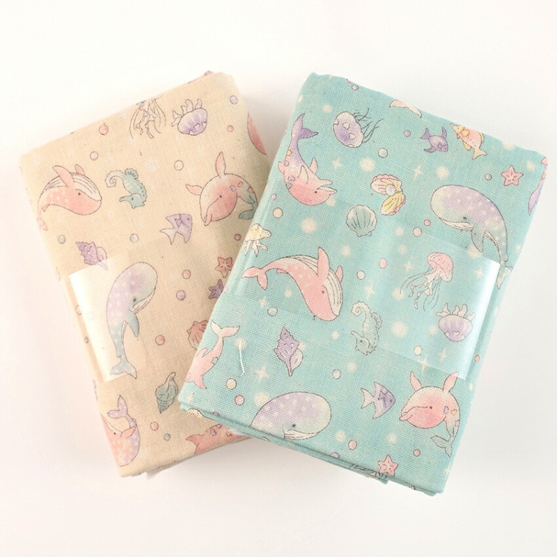 Sweet breeze in the Sea ダブルガーゼ 50cm カットクロス