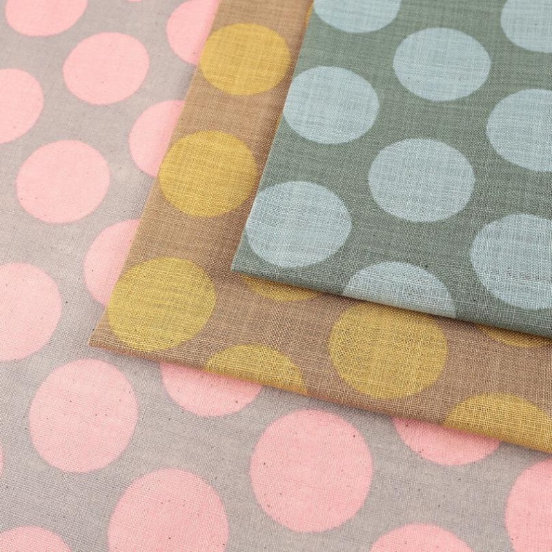 LINEN LIKE SLUB (リネンライクスラブ) BIG DOTS/Bicolor 50cm単位