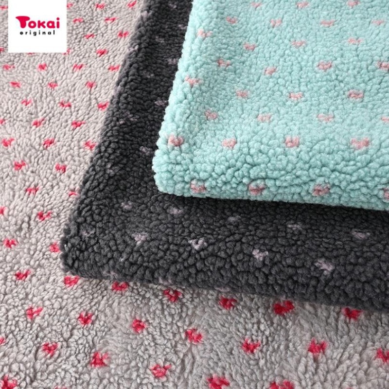 ジャガード ミニハートボア 70×100cm カットクロス