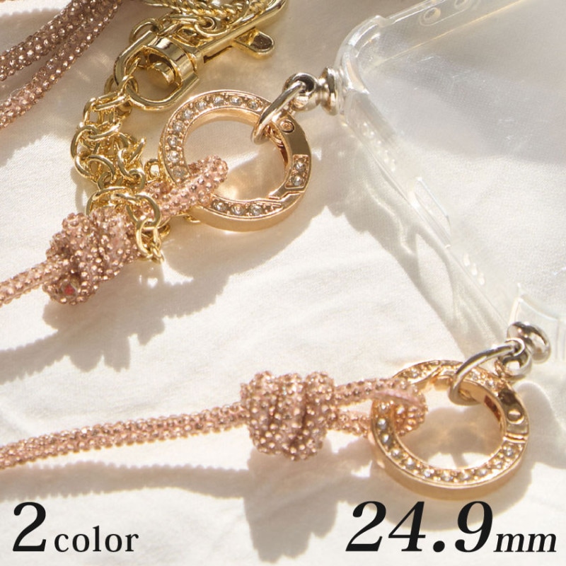 キラキラストーン カラビナ小 外径24.9mm