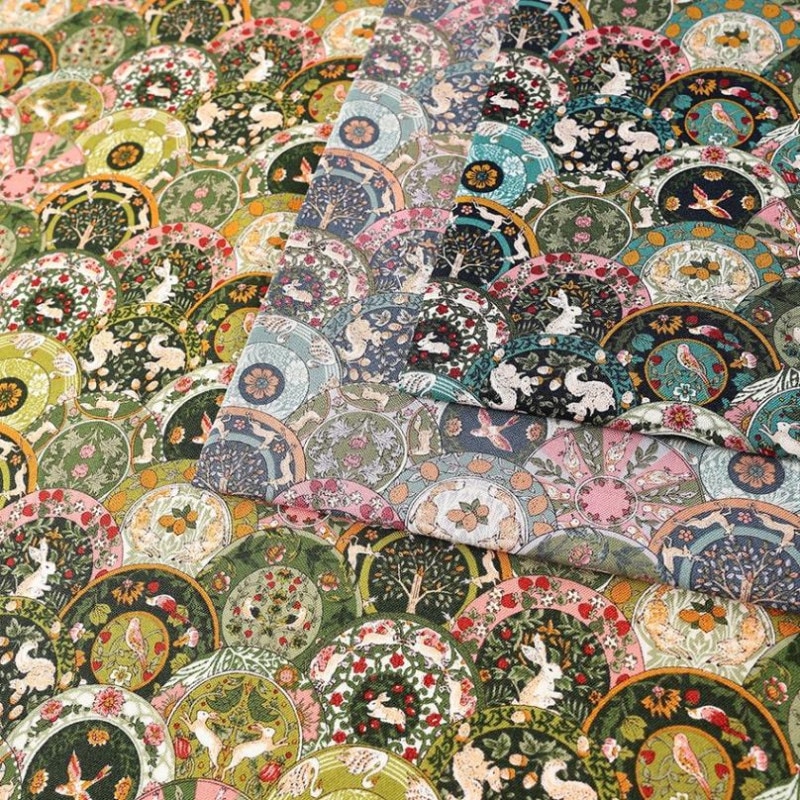 Art Nouveau Symphony プレート柄 シーチング 50cm単位