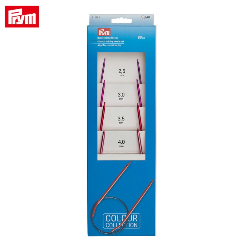 Prym プリム 輪針80cm4本セット アルミ 2.5/3.0/3.5/4.0mm