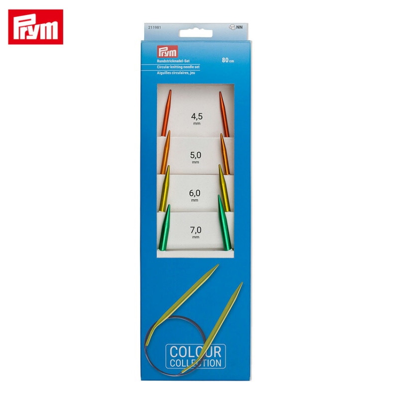 Prym プリム 輪針80cm4本セット アルミ 4.5/5.0/6.0/7.0mm