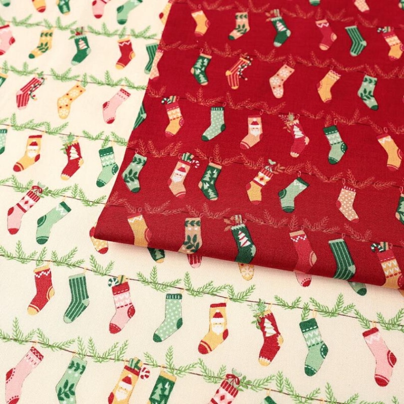 Xmas col ホリデーソックス スケア 50cm単位