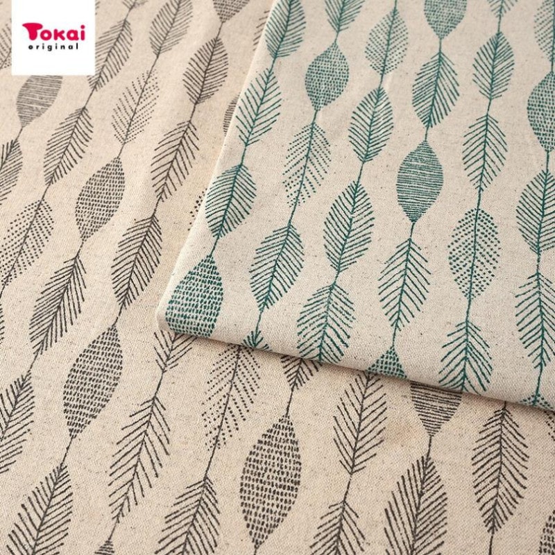 綿麻エッチングリーフ リーフ2 綿麻キャンバス 50cm単位