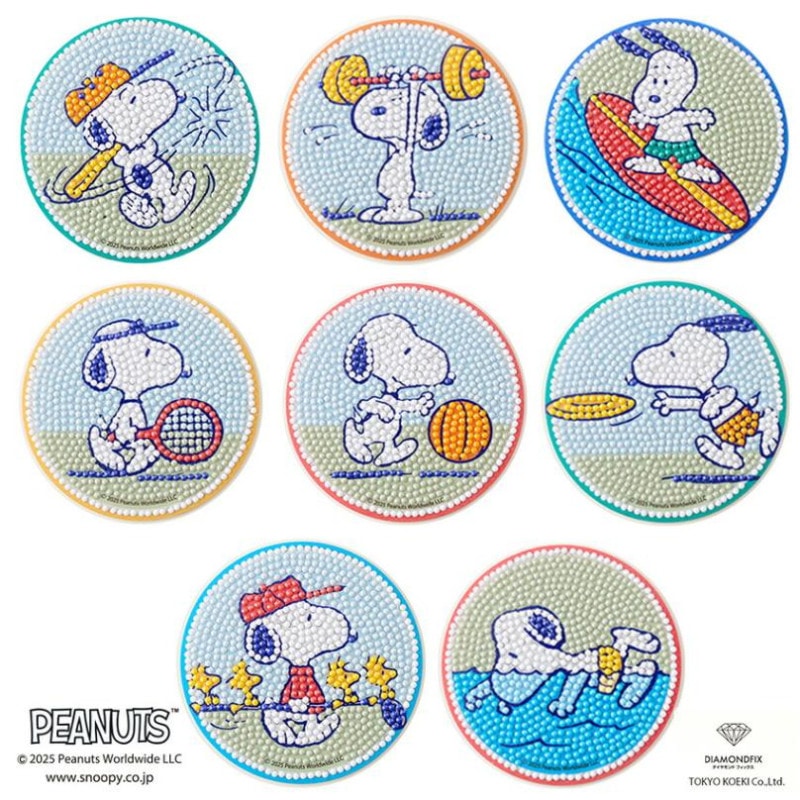ダイヤモンドフィックス コースターキット スヌーピー 直径10cm