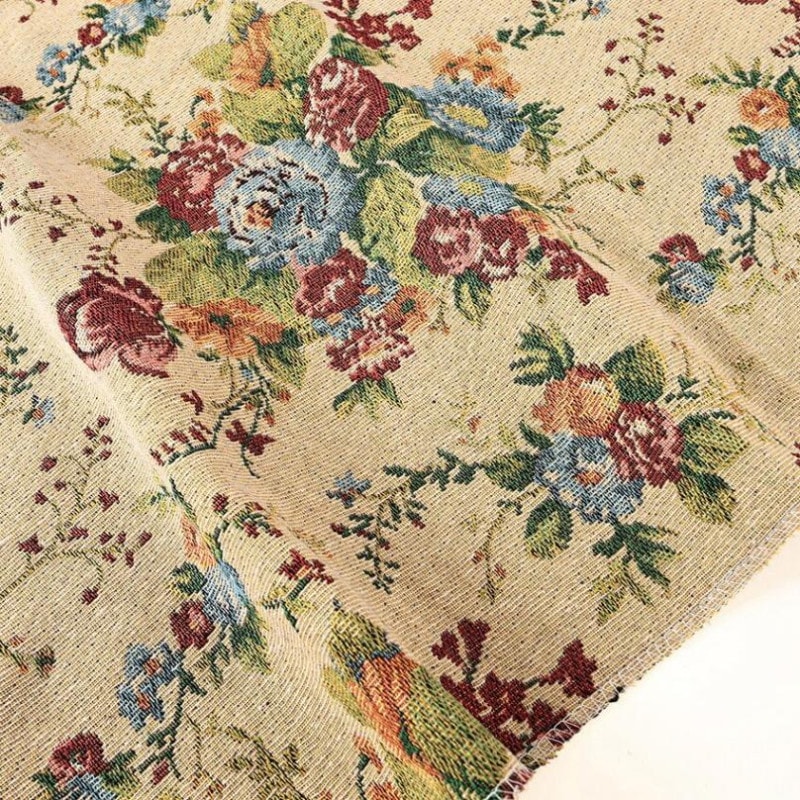 ゴブラン生地 フラワーD 145×95cm カットクロス