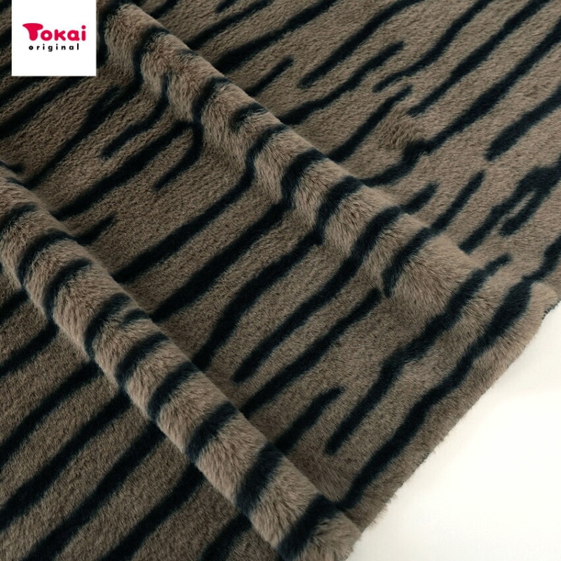 ねこボア サバトラ柄 70×100cm カットクロス