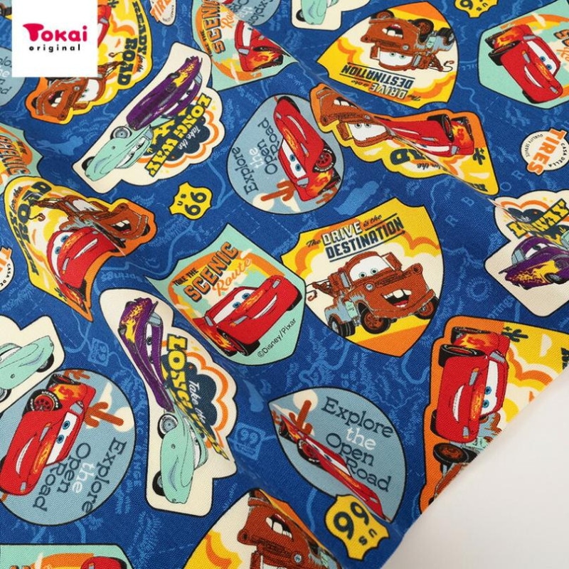 ディズニー カーズ ワッペン柄 オックス 50cm単位