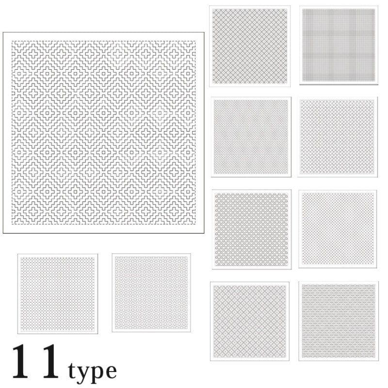 ダルマ 刺し子ふきん白 一目刺し 1