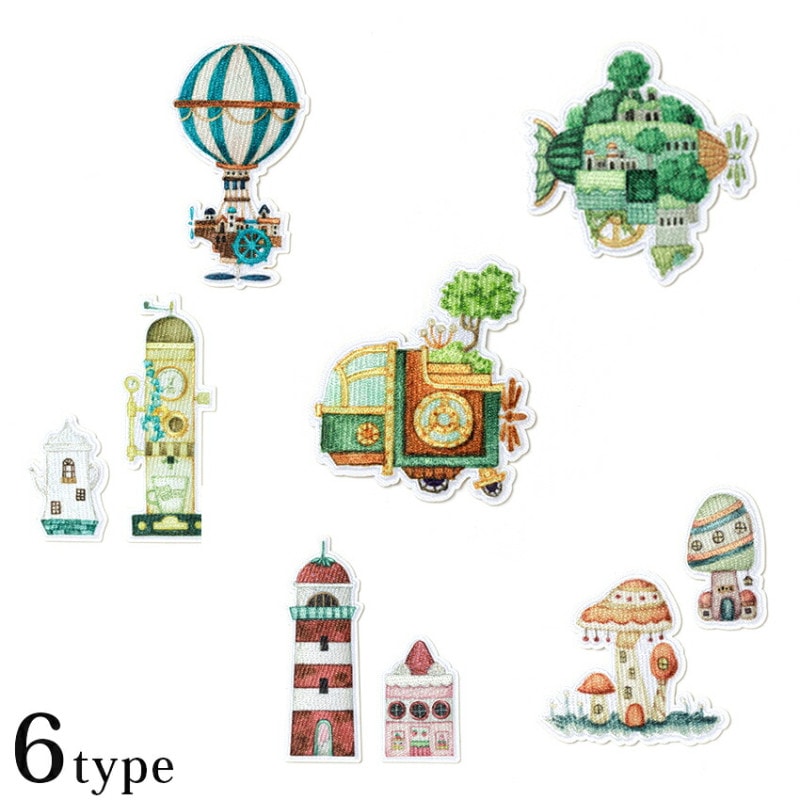 クリエイターズワッペン 空想街雑貨店 シール アイロン 両用タイプ  2way 