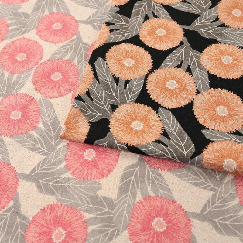 Tyrolian DAISY 綿麻キャンバス 50cm単位