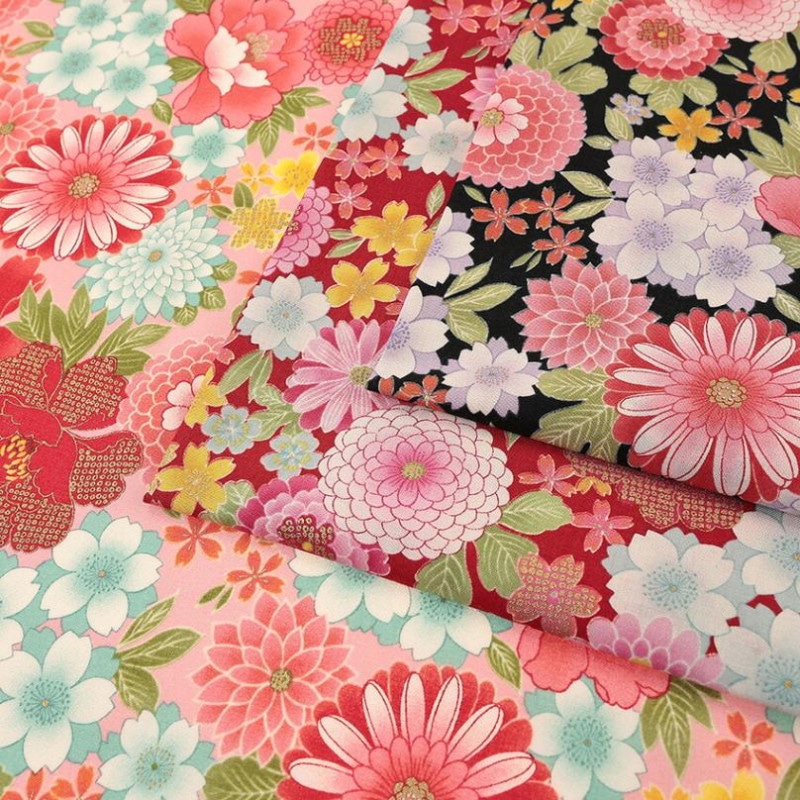 金粉 花和柄 豪華牡丹 スケア 50cm単位