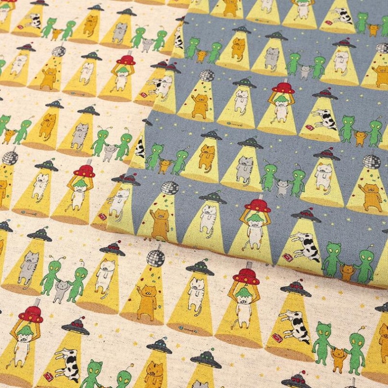 さらわれ猫 綿麻キャンバス 50cm単位