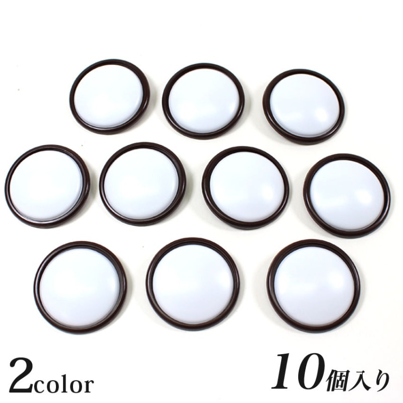 刺繍 アクセサリー金具 プラスチック枠ブローチ 丸 10個入り