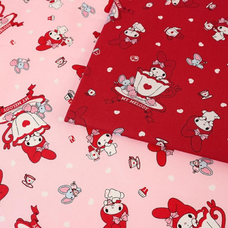 サンリオ マイメロディ ティー柄 オックス 50cm単位