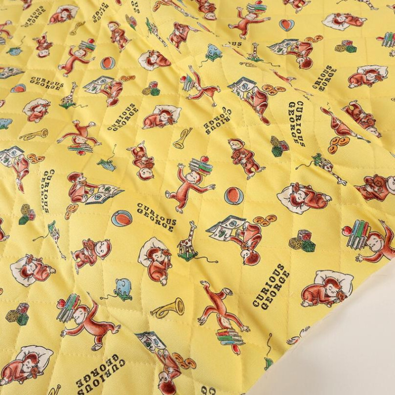 おさるのジョージ ブック柄 オックスキルト 50cm単位