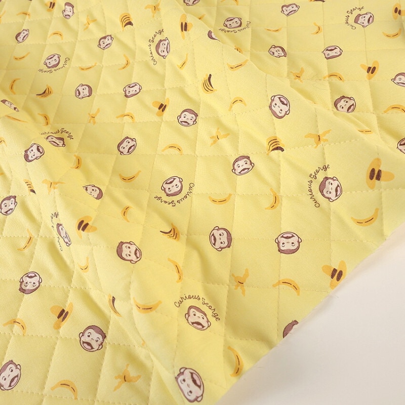 おさるのジョージ フェイス柄 シーチングキルト 50cm単位