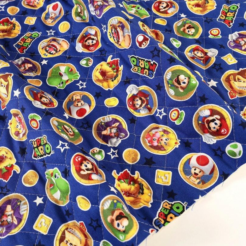スーパーマリオ コイン柄 オックスキルト 50cm単位