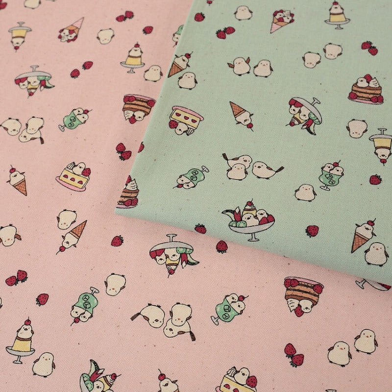 ちびプリ シマエナガスイーツ シーチング 50cm単位