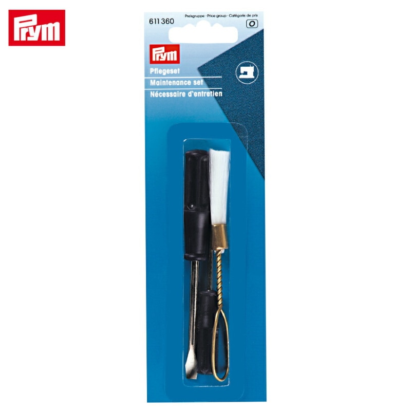Prym プリム ミシンメンテナンス 工具セット ブラシ&マイナスドライバー
