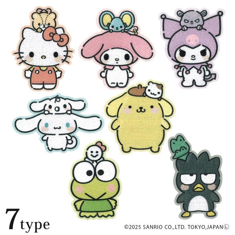 サンリオ キャラクター 2WAYワッペン シール アイロン両用タイプ