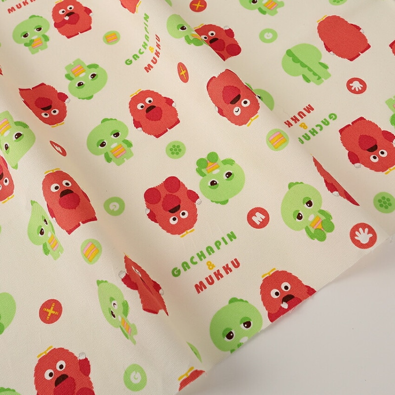 ガチャピン･ムック ポーズ柄 オックス 50cm単位