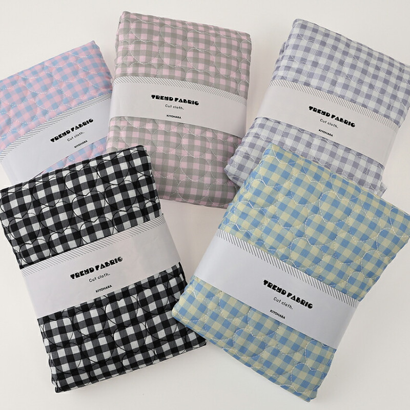 チェックハートキルト 135×50cm カットクロス