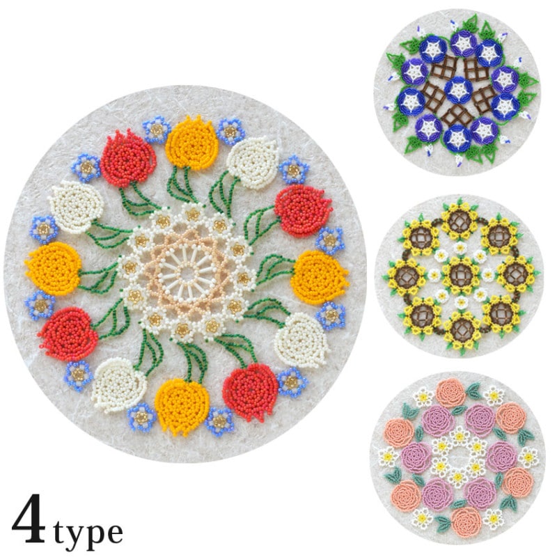 MIYUKI ビーズレーシング ドイリーキット フラワー