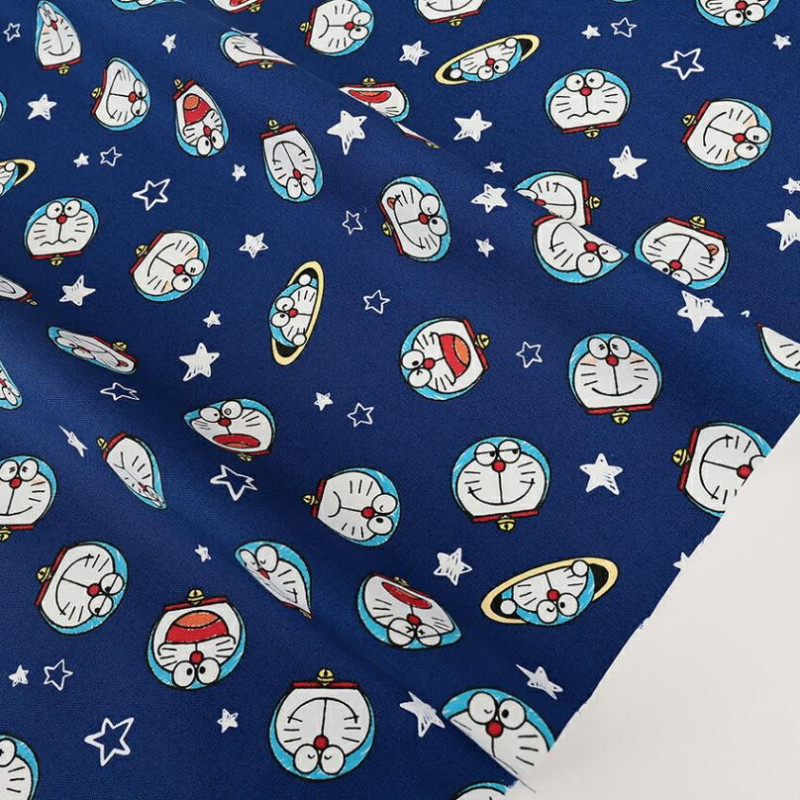 アイムドラえもん フェイス柄 オックス 50cm単位