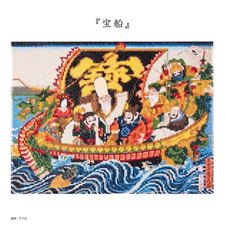 ダイヤモンドフィックスキット 浮世絵 宝船 10-5569/30×40cm