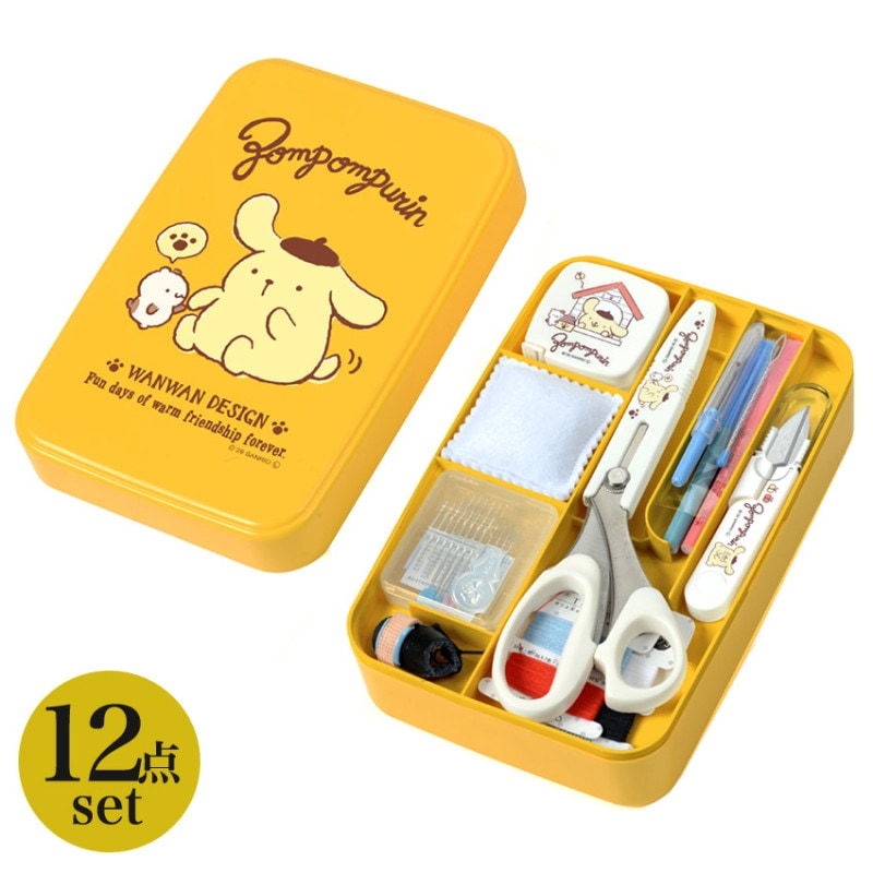 裁縫セット サンリオ ソーイングセット ポムポムプリン No.18831 うす型ケース