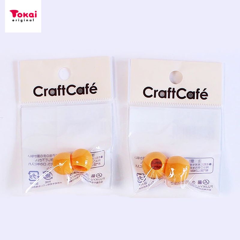 CraftCafe カラーループエンド 2個入り ダークイエロー 13mm/15mm